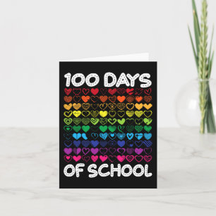 100 Days Of School Heart Love Teacher Or Student 1 Card