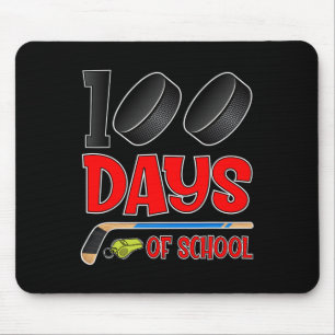 100 Days of School Hockey Student Kids Teacher Mouse Mat