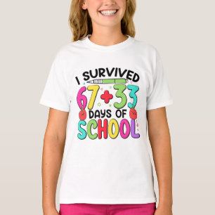 100 Days of School I Survived 6733 T-Shirt