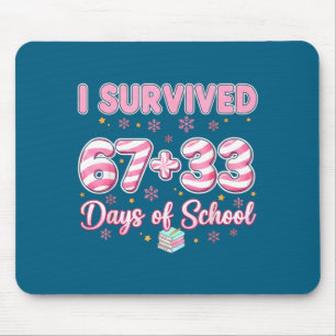 100 Days Of School I Survived 67 33 Days Of School Mouse Mat
