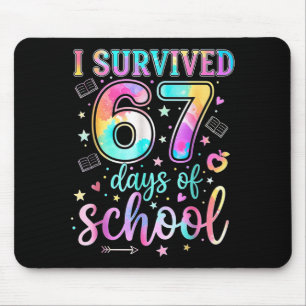 100 Days Of School I Survived 67 Days Of School Te Mouse Mat