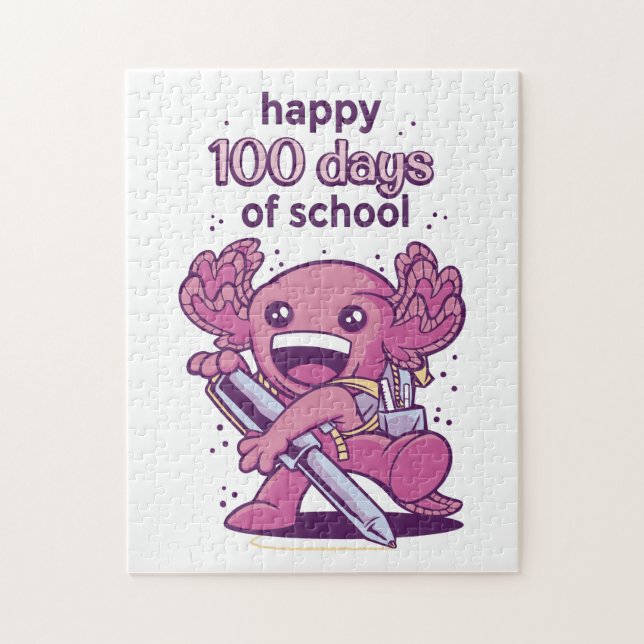 100 days of school invitation jigsaw puzzle (Vertical)