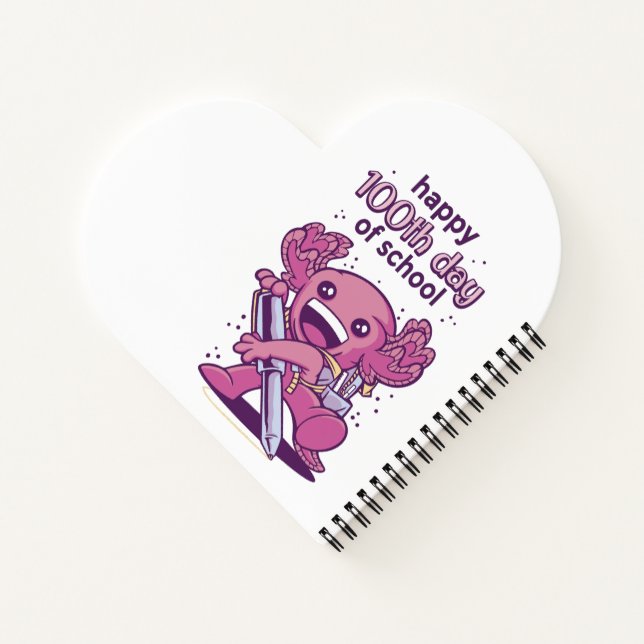 100 days of school invitation T-Shirt Notebook (Back)