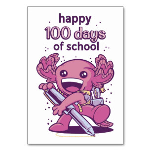 100 days of school invitation table number