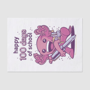 100 days of school invitation tissue paper