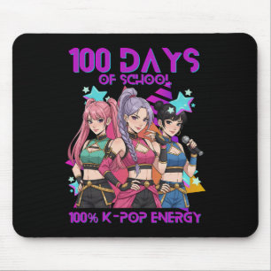 100 Days Of School K Pop 100 Days Stronger Kids K- Mouse Mat