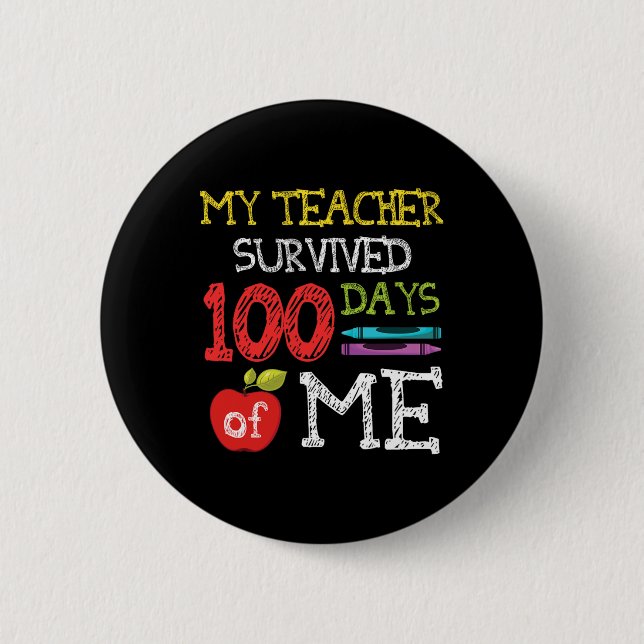 100 Days Of School Kids 100th Day Of School  6 Cm Round Badge (Front)