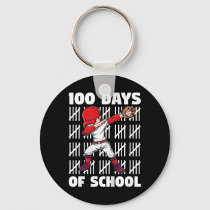 100 Days Of School Kids 100th Day Of School Baseba Key Ring
