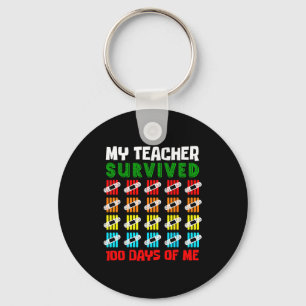 100 Days Of School Kids 100th Day Of School Costum Key Ring