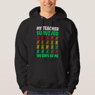 100 Days of School Kids 100th Day of School Funny Hoodie
