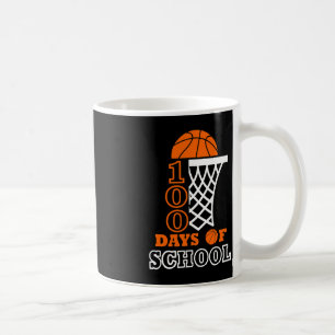 100 Days of School Kids Basketball 100th day of sc Coffee Mug