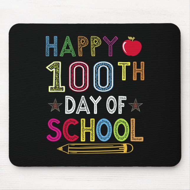 100 Days Of School Kids Gift For Student  Mouse Mat (Front)