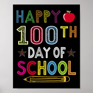 100 Days Of School Kids Gift For Student Poster