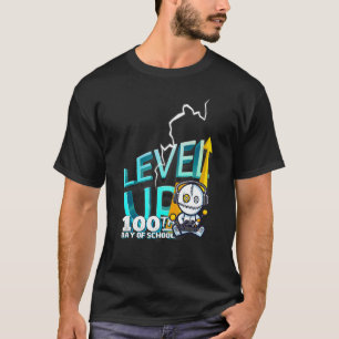 100 Days Of School Level Up Video Gamer  Boy Kids T-Shirt
