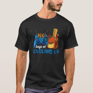 100 Days of School Levelling Up Gamer 100th day Te T-Shirt