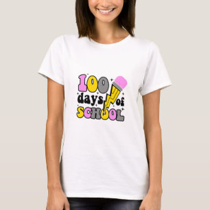 100 Days Of School Lightning Bolt Pencil Teacher 1 T-Shirt