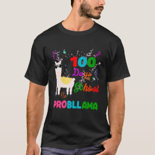 100 Days of School Llama No Probllama Alpaca Cute T-Shirt