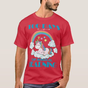 100 Days of School magical Unicorn Girls Teacher 1 T-Shirt