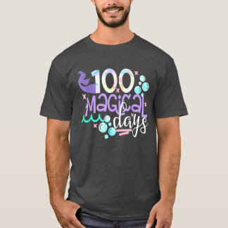 100 Days of School Mermaid Girls 100th Day of Scho T-Shirt