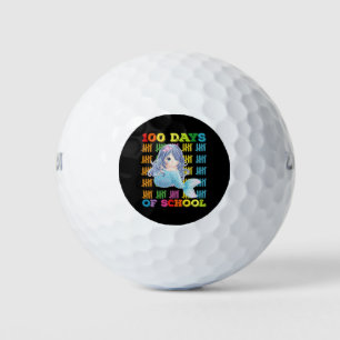 100 Days Of School Mermaid Teacher Student Golf Balls