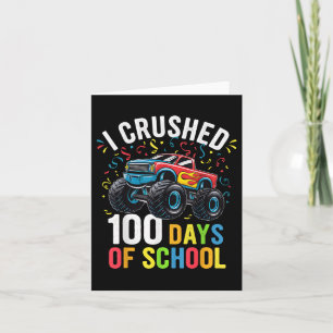100 Days Of School Monster Truck 100th Day Of Card