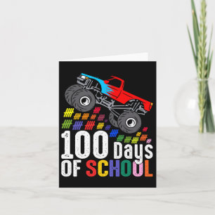 100 Days Of School Monster Truck 100th Day Of Scho Card