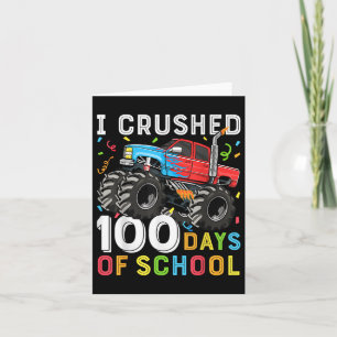 100 Days Of School Monster Truck 100th Day Of Scho Card