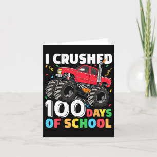 100 Days Of School Monster Truck 100th Day Of Scho Card
