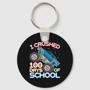 100 Days Of School Monster Truck 100th Day Of Scho Key Ring