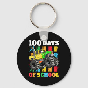 100 Days of School Monster Truck 100th Day of Scho Key Ring