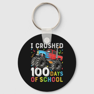 100 Days Of School Monster Truck 100th Day Of Scho Key Ring