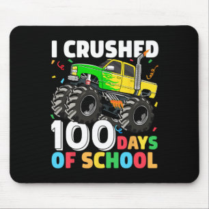 100 Days of School Monster Truck 100th Day of Scho Mouse Mat