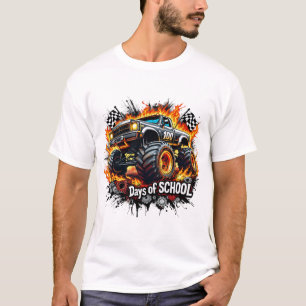 100 Days of School Monster Truck 100th Day of Scho T-Shirt