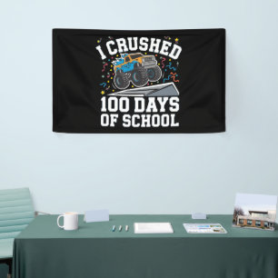 100 Days of School Monster Truck 100th Day School Banner