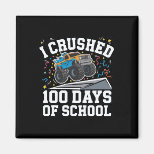 100 Days of School Monster Truck 100th Day School Magnet