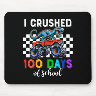 100 Days Of School Monster Truck 100th Days Dinosa Mouse Mat