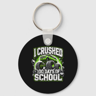 100 Days Of School Monster Truck Boys 100th Day Key Ring