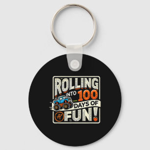 100 Days Of School Monster Truck Rolling Into 100 Key Ring