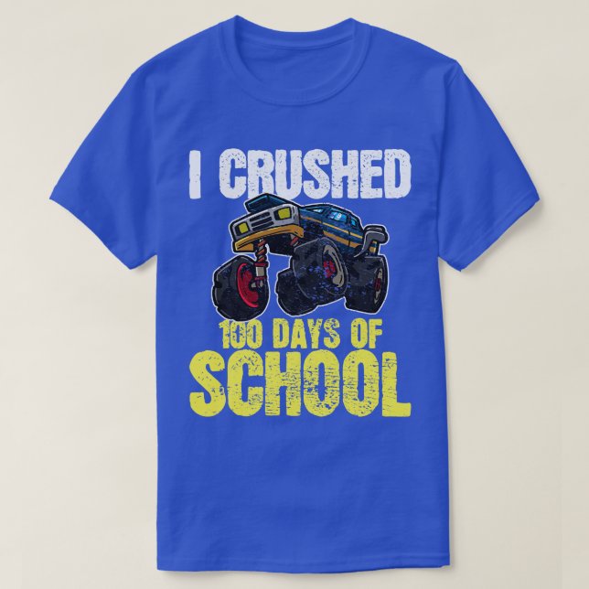 100 Days of School Monster Truck T-Shirt (Design Front)