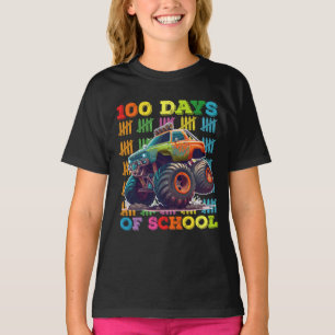 100 Days Of School Monster Truck Teacher Student T-Shirt