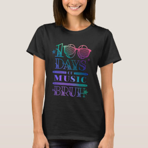 100 Days of School Music Class Student Teacher 100 T-Shirt