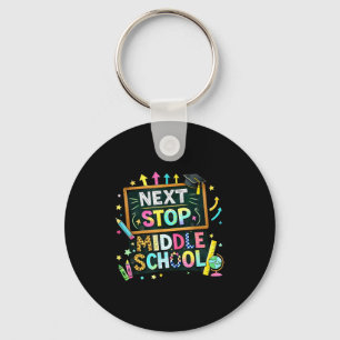 100 days of school next stop middle school boys key ring