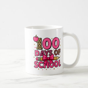 100 Days Of School Nk Coquette Bow Girls 100th Day Coffee Mug