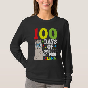 100 Days Of School No Prob llama Animal Llama 1 T-Shirt
