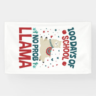 100 Days of School No Prob Llama Banner