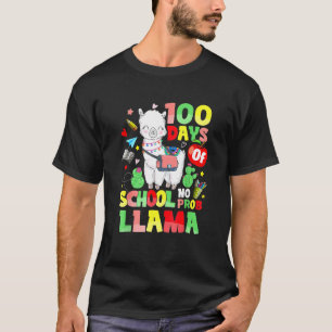 100 Days Of School No Prob Llama Funny T-Shirt