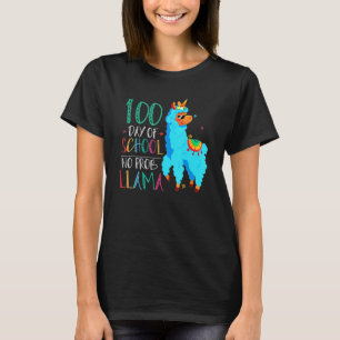 100 Days Of School No Prob Llama Llama Teacher And T-Shirt