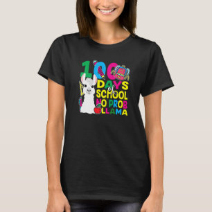 100 Days Of School No Prob llama Llama Teacher And T-Shirt