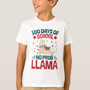 100 Days of School No Prob Llama T-Shirt