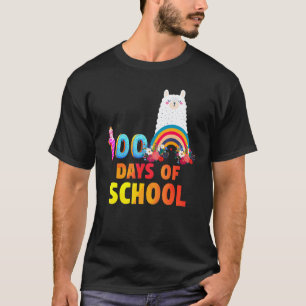 100 Days Of School No Prob Llama Teacher Boys Girl T-Shirt